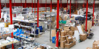 Entrepôt de stockage de matériel professionnel pour vente aux enchères